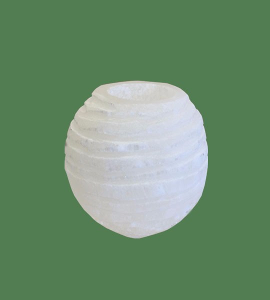 Selenite Candle holder Snow Ball